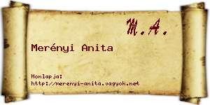 Merényi Anita névjegykártya
