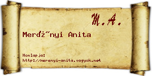 Merényi Anita névjegykártya